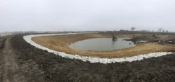 Picture of a custom built pond in Iowa
