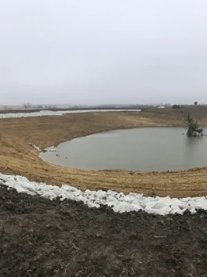 Picture of a custom built pond in Iowa