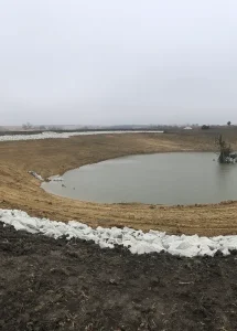 Picture of a custom built pond in Iowa