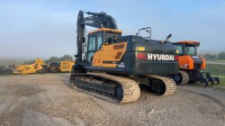 Machine preparing to do excavation work